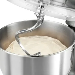 Clatronic KM 3674 Knetmaschine Inkl. Fleischwolf, Glas-Mixaufsatz, Pastafunktion, Digital LCD-Display, 6,2 Liter Edelstahlrührschüssel, 1200 W, Titan