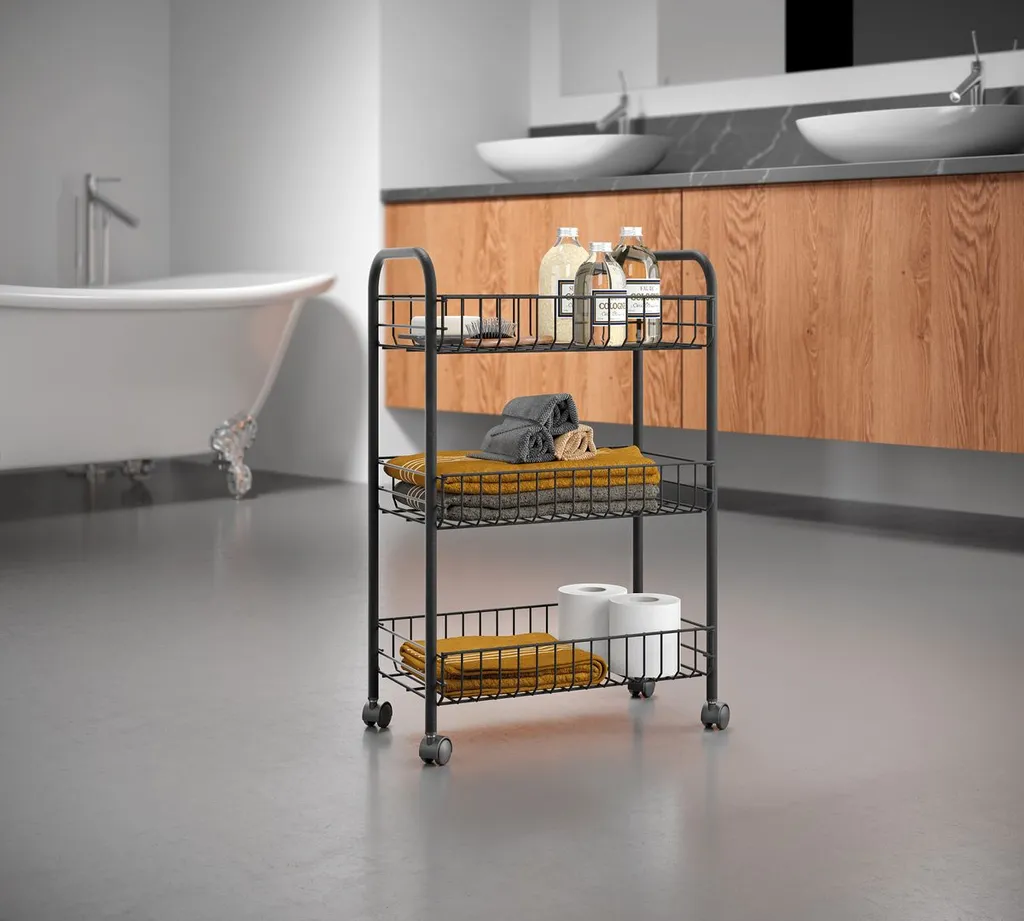 Gravidus 3 Etagen Allzweckwagen Rollwagen Regalwagen Küchenwagen Etagenwagen Barwagen – Bild 4