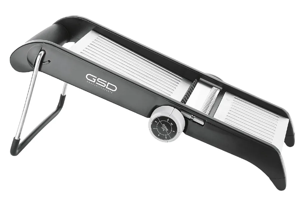 GSD Profi Mandoline Aus Edelstahl Mit Schwarzem Rahmen