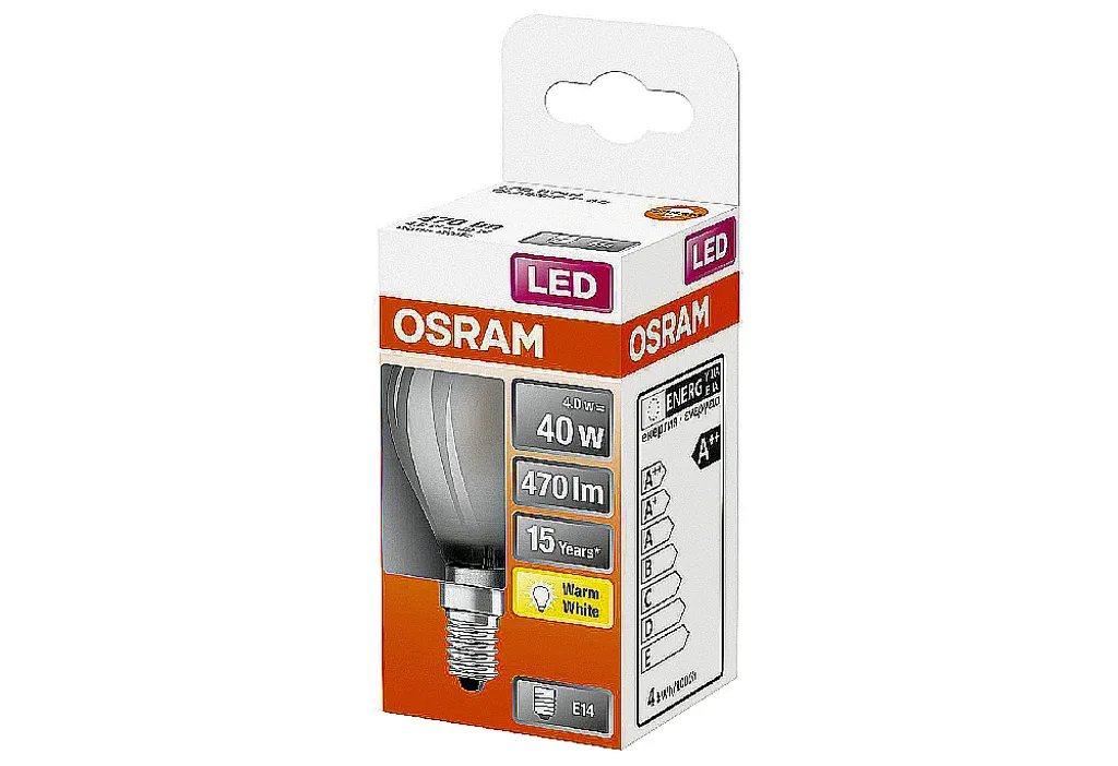 Osram LED Leuchtmittel Retrofit CLP 40 E14 4W Warmweiß, Weiß Matt – Bild 10