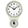 Atlanta 6124/0 Küchenuhr Wanduhr Küche Quarz Analog Beige Kurzzeitmesser Timer
