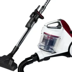 Exquisit BP 6302 Wer Staubsauger | 700 Watt Leistung | 1,2 Liter Staubbehälter Volumen | Beutellos | Weiß-Rot