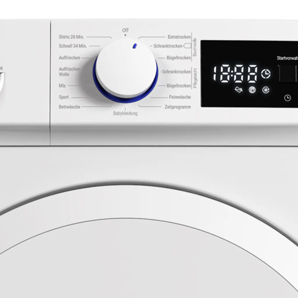 Trockner Wärmepumpe Wäschetrockner 8kg 15 Programme DAEWOO T8HT2W0DE – Bild 3