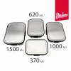 Steuber 4er Set Glas Frischhaltedosen Mit Edelstahldeckel, Auslaufsicher, Backofengeeignet