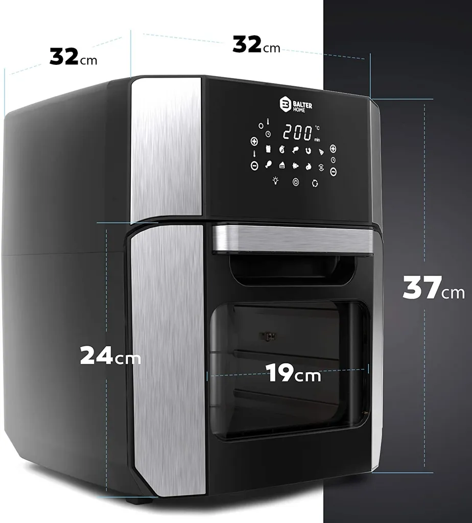 BALTER Heißluftfritteuse Heissluft Friteuse Heißluft Fritteuse Edelstahl 12 Liter, HL-1200 – Bild 8