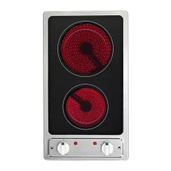 Respekta KM 9120 EN Edelstahl Autarkes Kochfeld, Glaskeramik, 30 Cm