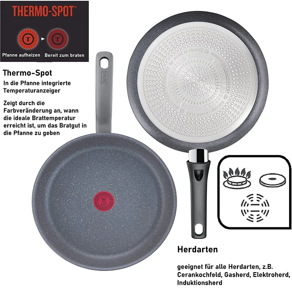Tefal G13409 Healthy Wokpfanne Induktion 28cm -3 Tlg, Edelstahl Wok Bratpfanne Antihaft-beschichtet, Spülmaschinenfest, Rutschfester Griff, Für Alle Herdarten – Bild 2