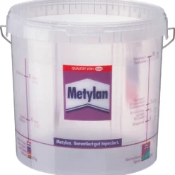Metylan Anrühreimer Mit Deckel, 30 Liter Fassungsvermögen, Einfaches Anmischen Durch Skala Und Deckel Zur Verwahrung, Transparent, 1 Eimer (Stück )