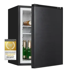 Exquisit Absorber Kühlschrank FA60-260G SchwarzPV | Hotelkühlschrank | 43 L Nutzinhalt | Schwarz