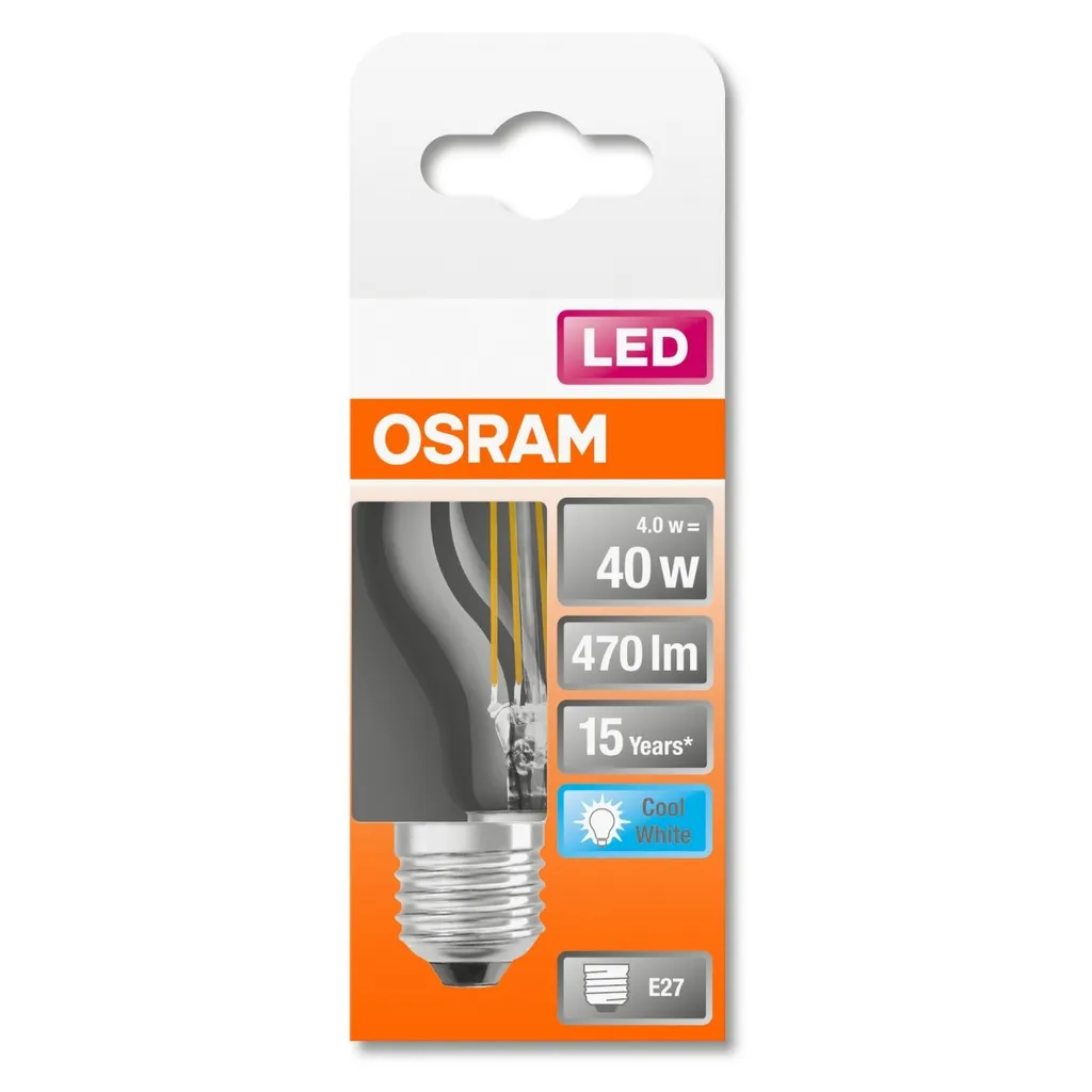 Osram LED Leuchtmittel Star Classic P40 E27 4W Neutralweiß, Klar – Bild 9