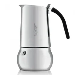 Bialetti Kitty 0,23 L Schwarz, Edelstahl - Italienische Kaffeemaschinen (0,23 L, Schwarz, Edelstahl, 4 Tassen, Edelstahl, Kitty, 1 Stück(e))