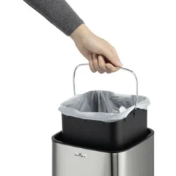 DURABLE Sensor Abfalleimer NO TOUCH 6l Metallic Silber