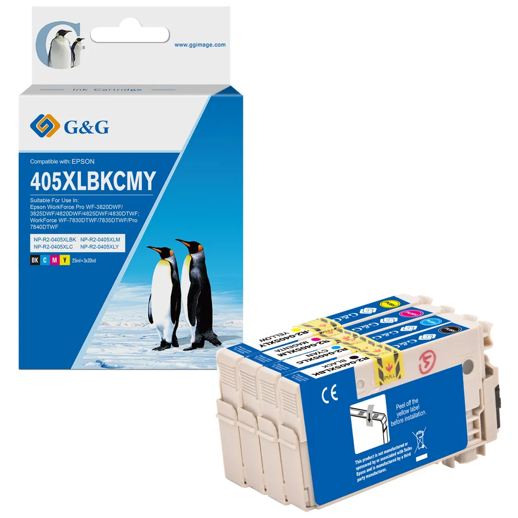 G&G 405 XL Tintenpatronen Für Epson 405 405XL – 4 Packungen – Schwarz, Cyan, Magenta, Gelb