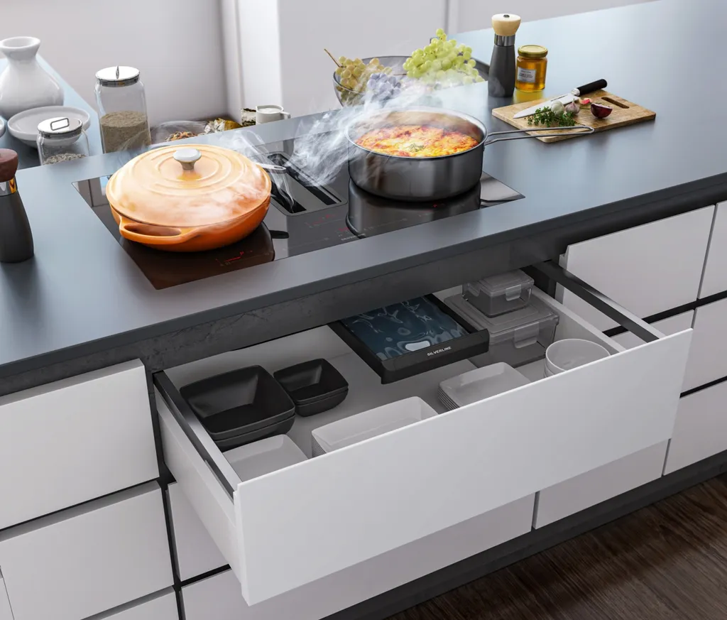 Silverline Küchengeräte Silverline FLPK 820 ES Flow-In Pro Induktionskochfeld Mit Abzug 80 X 52 Cm – Bild 7