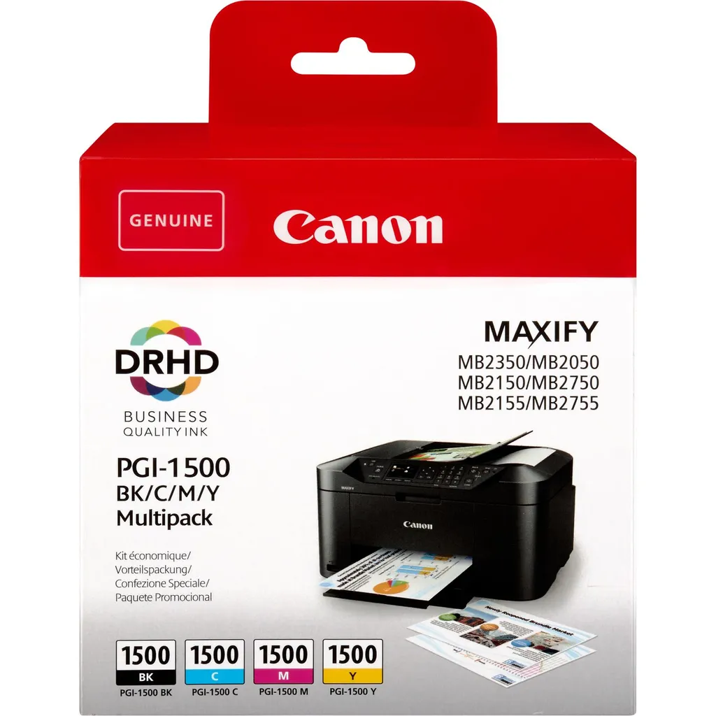 Canon® Canon PGI-1500 BK/C/M/Y - Original - Tinte Auf Pigmentbasis - Schwarz - Cyan - Magenta - Gelb - Cano Canon