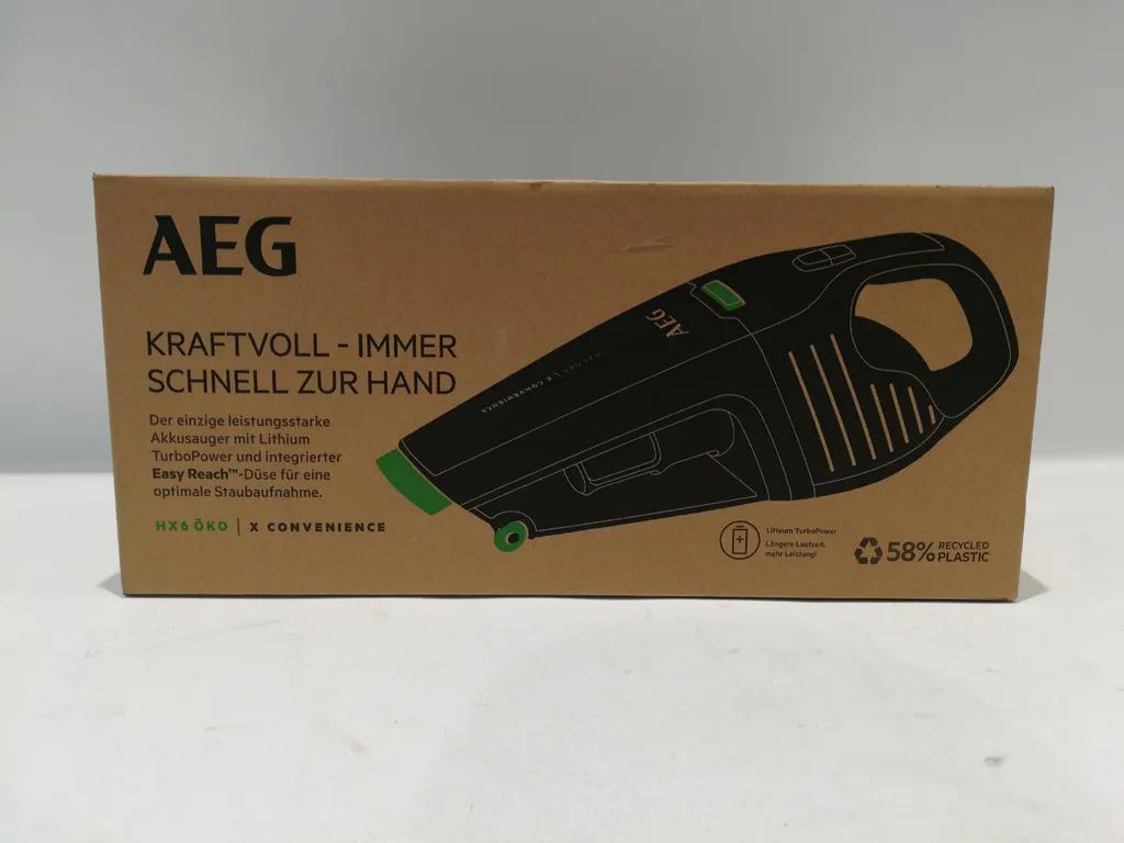 AEG HX6-23ÖKO Akku-Handstaubsauger Ohne Stiel (kabellos, Beutellos, 10,8 V Leistung, Mit Möbel-Bürste, Black Recycled) – Bild 4