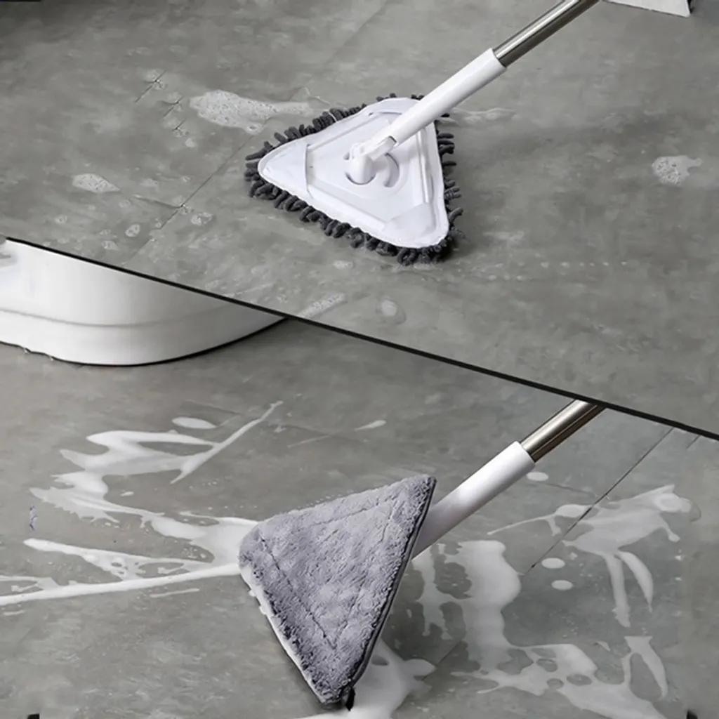 Jinaishop 360° Schleuderreinigung Triangle Cleaning Glass Mop Mit Gratis 2 Mop – Bild 3