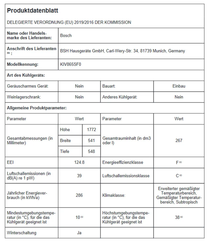 Bosch KIV865SF0 Einbau Kühl - Gefrierkombination, Schlepptür, – Bild 11