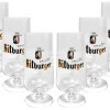 Mixcompany Bitburger Kelch Tulpen Glas Gläser-Set - 6x Biertulpen 0,3l Geeicht