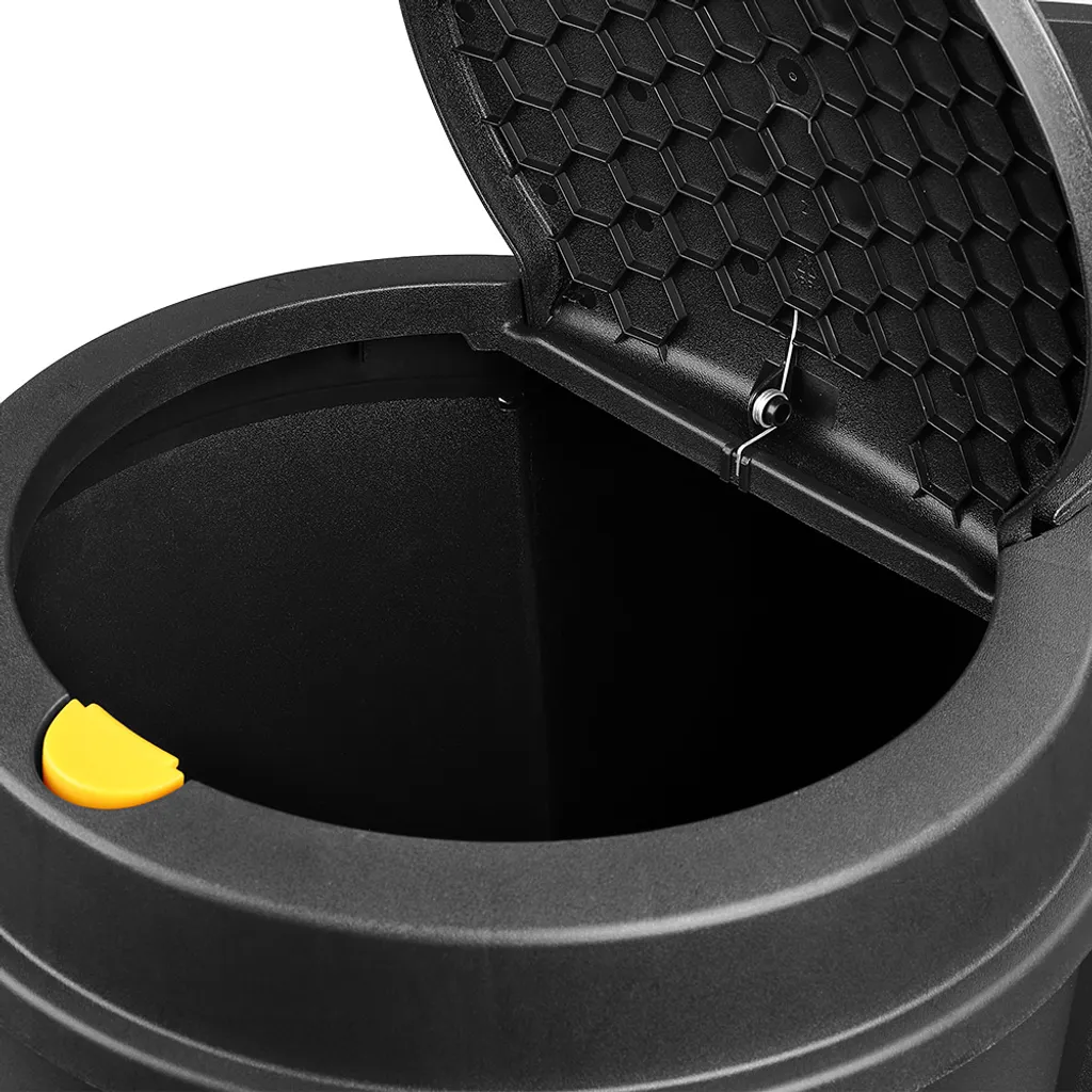 Deuba Mülleimer 50 L Duo 2fach Trennsystem 2x25L Druckknopf-Automatik Küche Abfalleimer Müllbehälter Mülltrennung Büro, Farbe:schwarz - Black - Noir – Bild 4