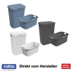 Set Rotho Country Wäsche, Farbe:Iris Dunkelblau Ged.