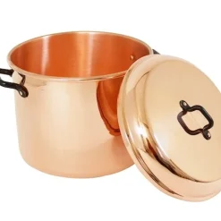 'CopperGarden®“ Kupfertopf 8L, (24cm) Glatt Mit Griffen (Eisen) & Deckel