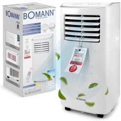 Bomann® Klimaanlage, 3in1 Klimagerät Zum Kühlen, Entfeuchten Und Ventilieren, Mobiles Klimagerät Leise Mit 7.000 BTU Kühlleistung, Mobile Klimaanlage Mit Abluftschlauch Und Timer, CL 6061 CB