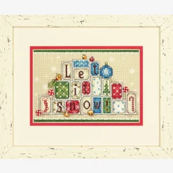 Dimensions Crafts Dimensions Kreuzstich Set "Lass Es Schneien", Zählmuster, 17,7x12,7cm