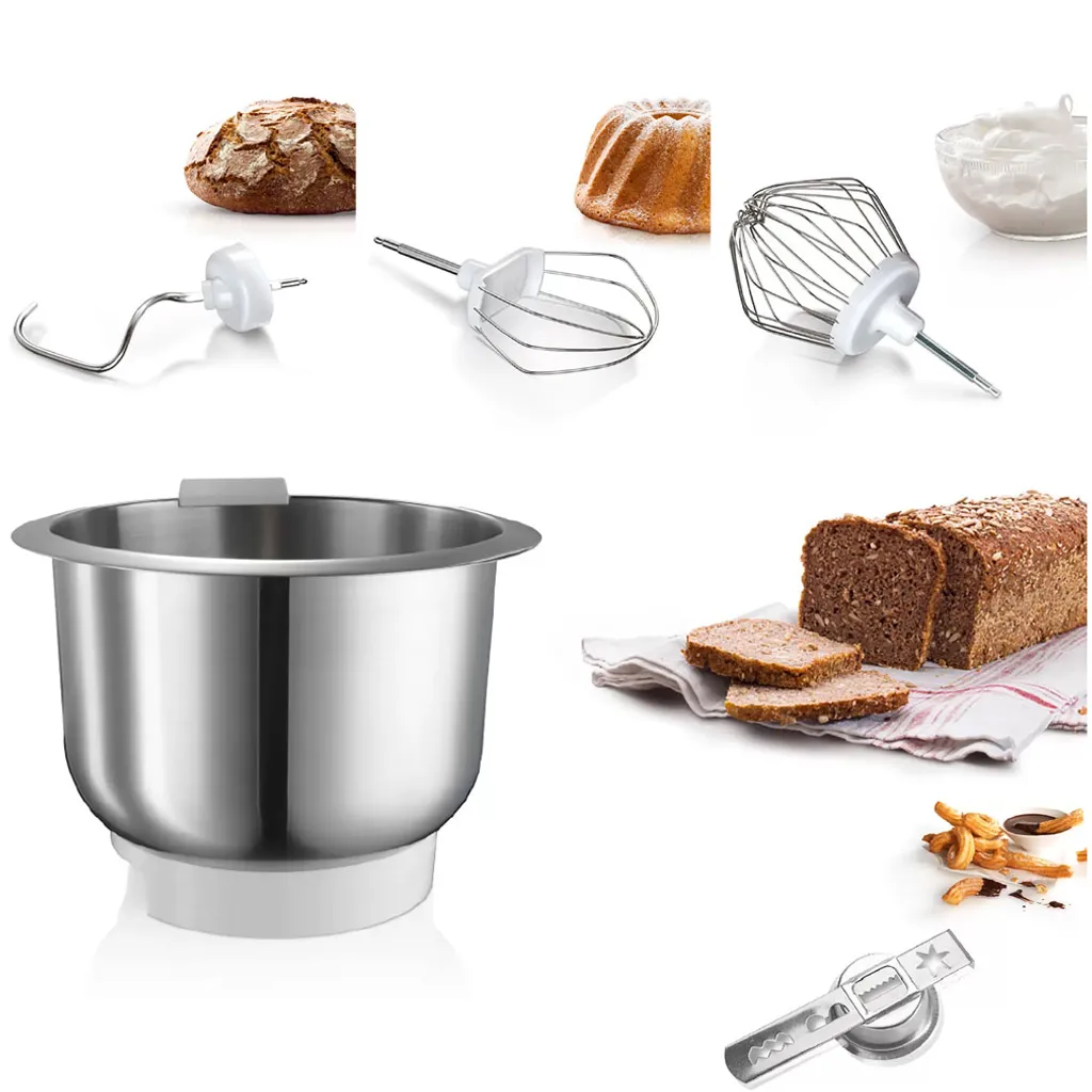 BOSCH Küchenmaschine MUM44R2A 500w Rot 3.9L Edelstahlschüssel Inkl. Zubehör – Bild 8