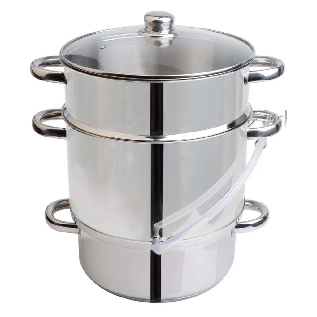 Grafner® XXL Edelstahl Dampfentsafter 8 Liter Mit Schlauch + Klemme Fruchtentsafter – Bild 8