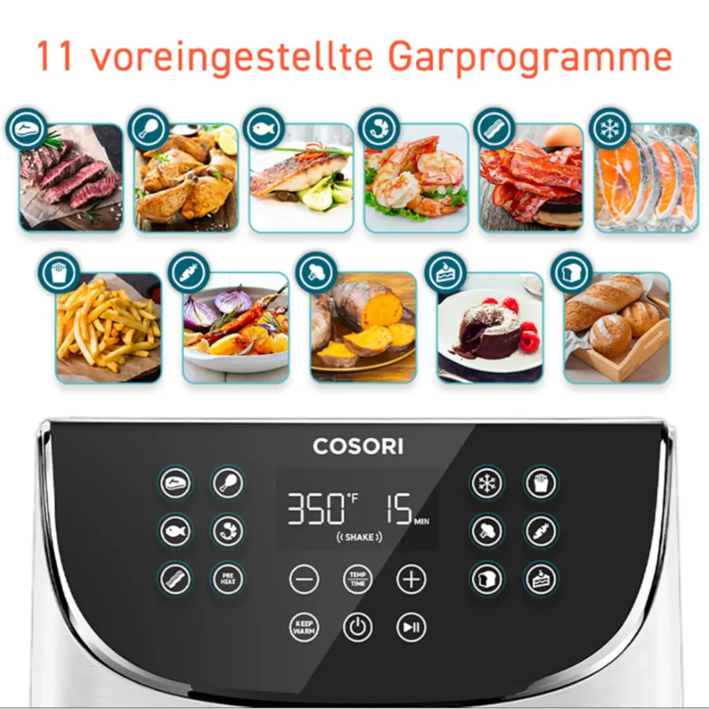 Cosori Premium 5,5-Liter Heißluftfritteuse Mit Spießgestell, Schwarz – Bild 22
