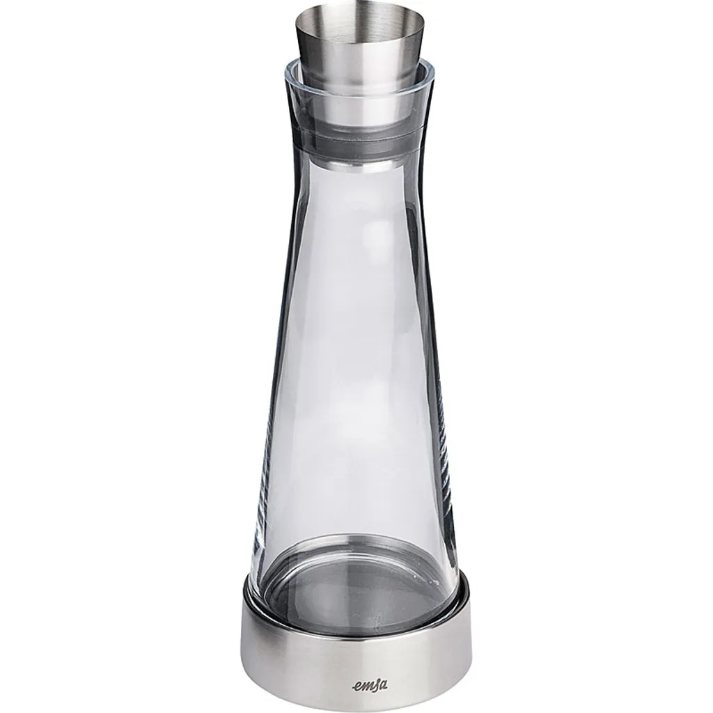 Emsa Kühlkaraffe FLOW Slim 1,0 Liter Glas / Edelstahl – Bild 3