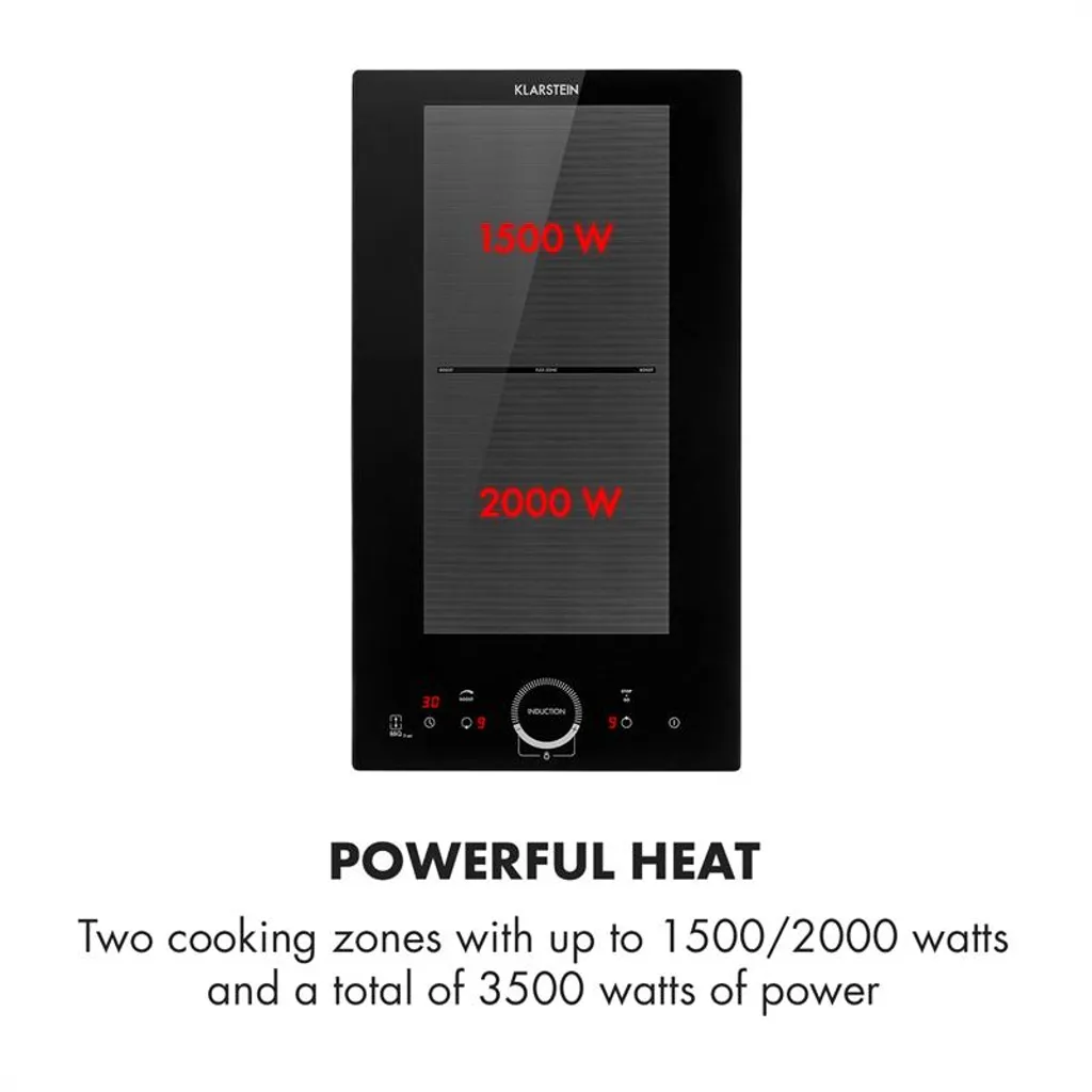 Klarstein Delicatessa Slim Domino Induktionskochfeld 3500W Timer Schwarz – Bild 4