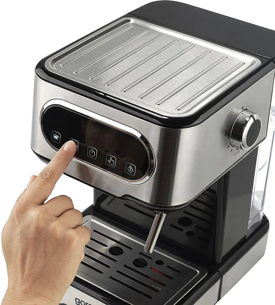 Gorenje ESCM 15 DBK Espressomaschine Mit Siebträger/Professioneller Milchaufschäumer Für Cremigen Capuccino/TouchControl/TemperatureControl/EasyClean/1,5 L Wassertank/1100 W/30 Cm/15 Bar/Edelstahl – Bild 3