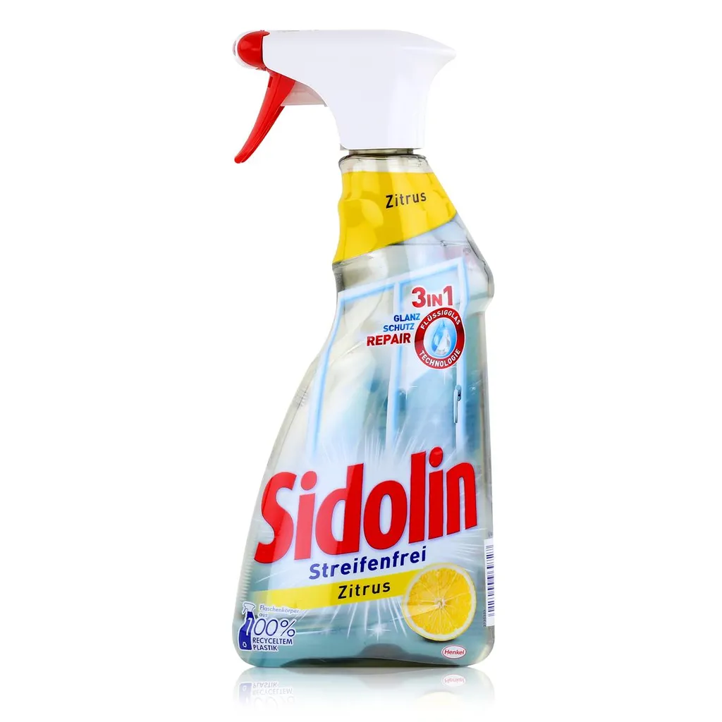 Henkel Sidolin Streifenfrei Zitrus 500ml - Glasreiniger, Fensterreiniger (1er Pack)