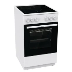 Gorenje GEC5A 21 WG Elektro-Standherd - Freistehend - Weiß - Glaskeramik-Kochfeld - 74 Liter - PerfectGrill - Pizzamodus 300°C - AquaClean