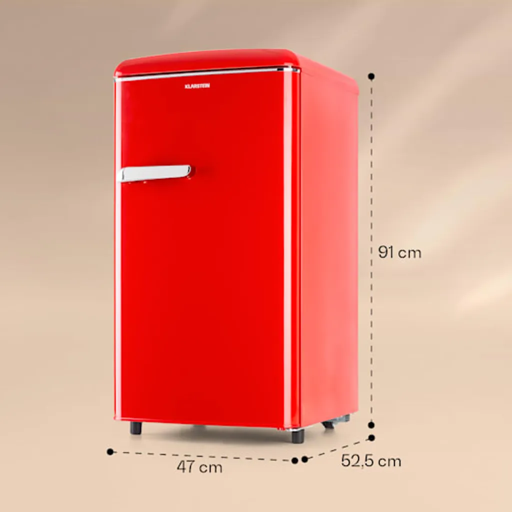 Klarstein Laika 60L Gefrierschrank , 60 Liter , 4-Sterne-Gefrierfach , 3 Schubladen , Temperatur: -18 Bis 0 °C , 5-stufiger Thermostat , 41 DB , Retro-Look – Bild 6