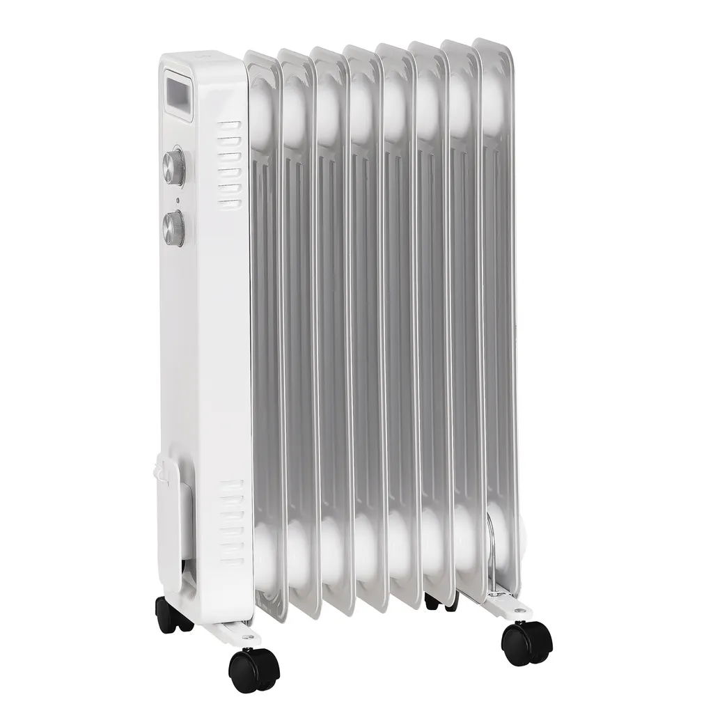 Albatros International STAHLMANN Ölradiator ZR201 Weiss – Elektroheizung Energiesparend Bis 50 Qm Fläche – Heizung Elektrisch Mit Thermostat Und 3 Heizstufen – Elektrisches Heizgerät, Electric Heater, Watt:2000W