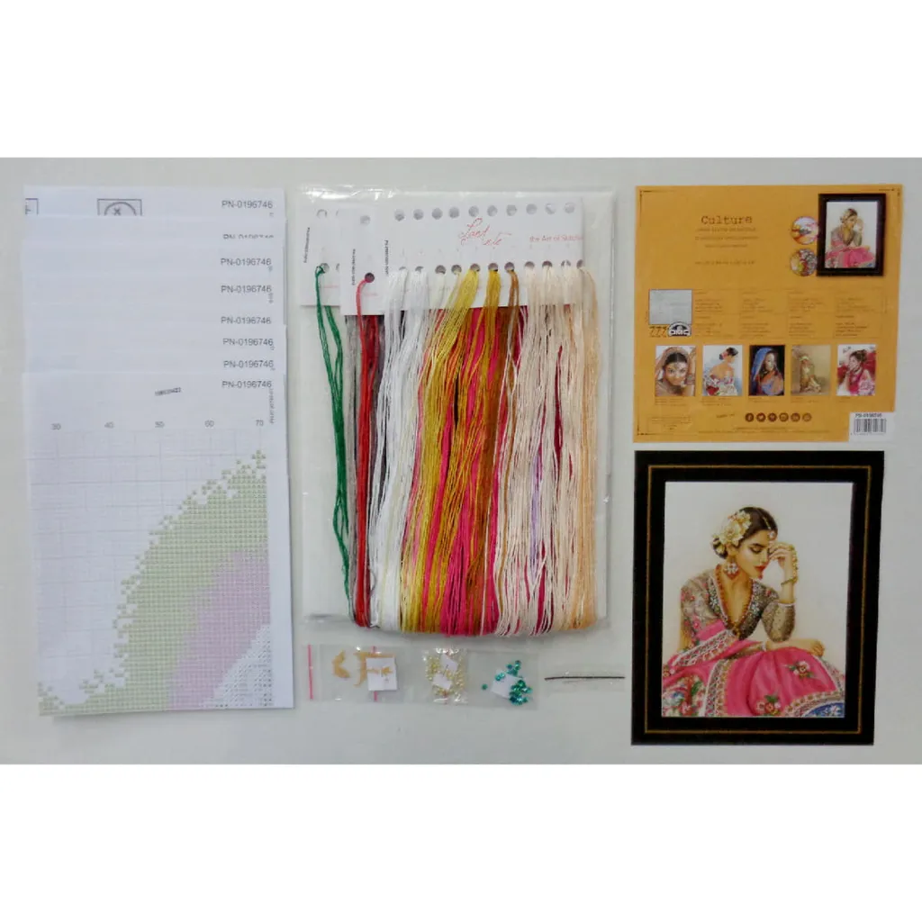 Lanarte Kreuzstich Set "Traditionelle Erinnerung", Zählmuster, 35x45cm – Bild 7