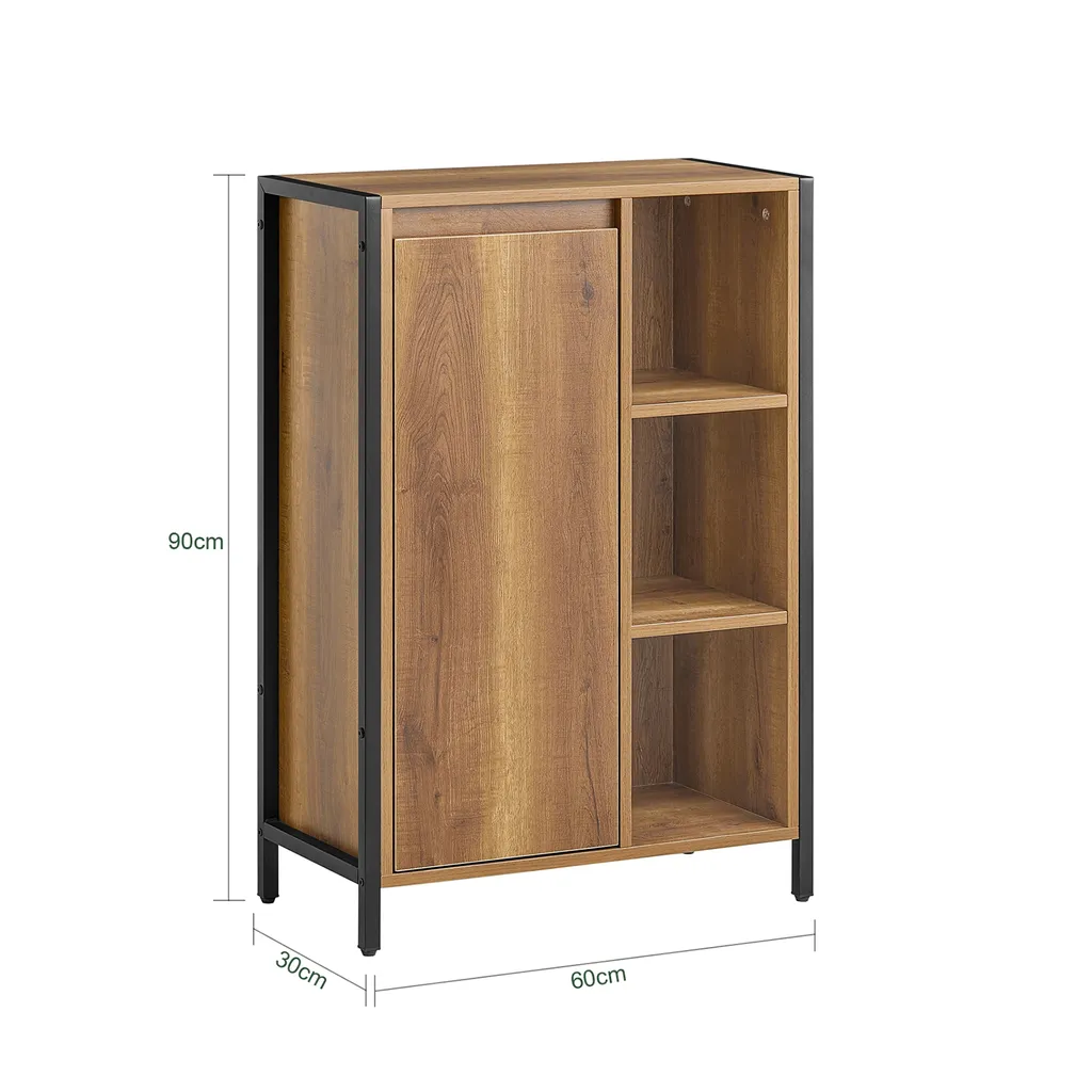 SoBuy BZR65-PF Wäscheschrank Mit Ausklappbarem Wäschesäcken Wäschesack Wäschetruhe Wäschetruhe Wäschekorb Badmöbel Vintage BHT Ca.: 60x90x30cm – Bild 6