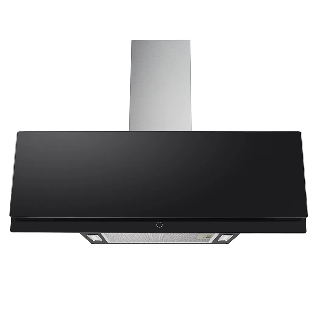 PKM Dunstabzugshaube Vertikalhaube Wandesse Kopffreihaube V1-90A+BTY 90cm Schwarz