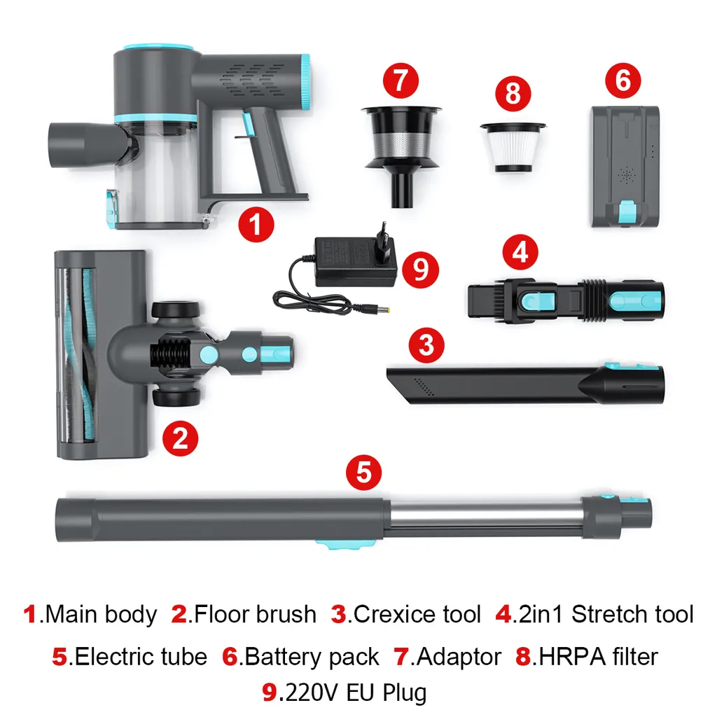 OSMOND 160W 12KPa Akku Handstaubsauger 3in1 Staubsauger Beutellos Kabellos – Bild 11