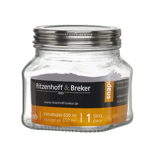 Snap By R&B #4xRitzenhoff & Breker Vorratsglas "VIO", Eckig, 0,65 L