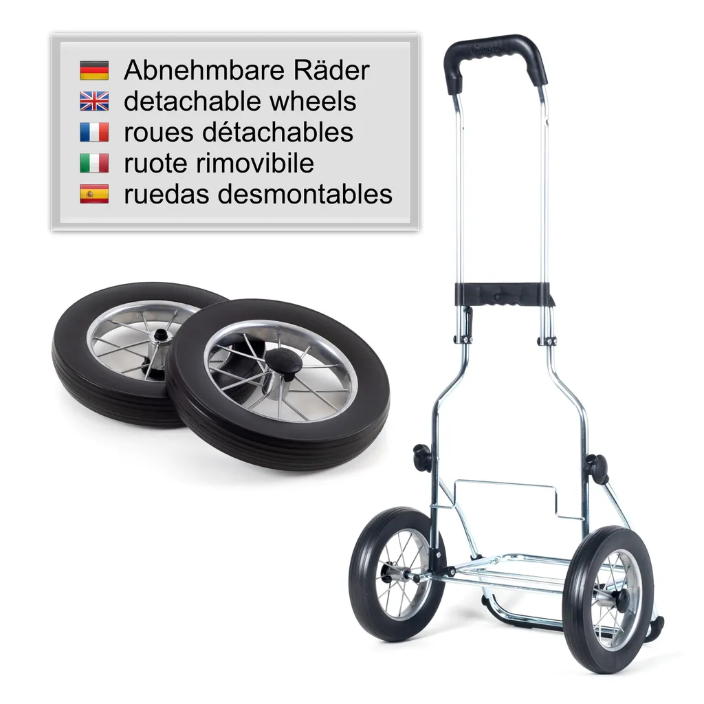 Andersen Shopper Royal Shopper Stahl Klappbar Mit Metallspeichenrad Ø 25 Cm Und 45 Liter Tasche Wismar Silbergrau Mit Kühlfach – Bild 12