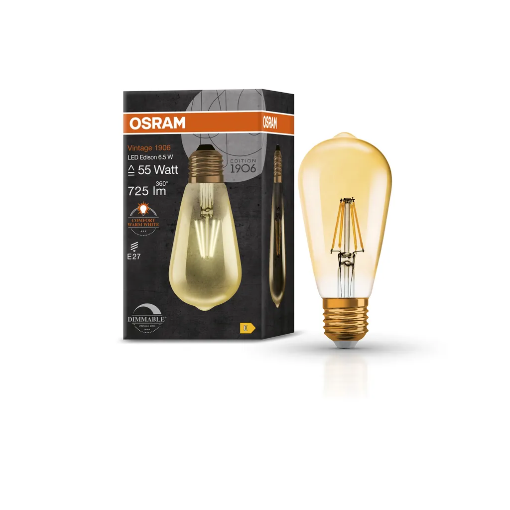 Osram LED Leuchtmittel Vintage 1906 Edison E27 6,5W Warmweiß – Bild 21