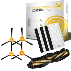 Roboter-Deals Zubehör Set (Ersatzteile) Für Ecovacs Deebot 500 Und 501 (3x Filter, 4x Seitenbürste, 1x Hauptbürste)