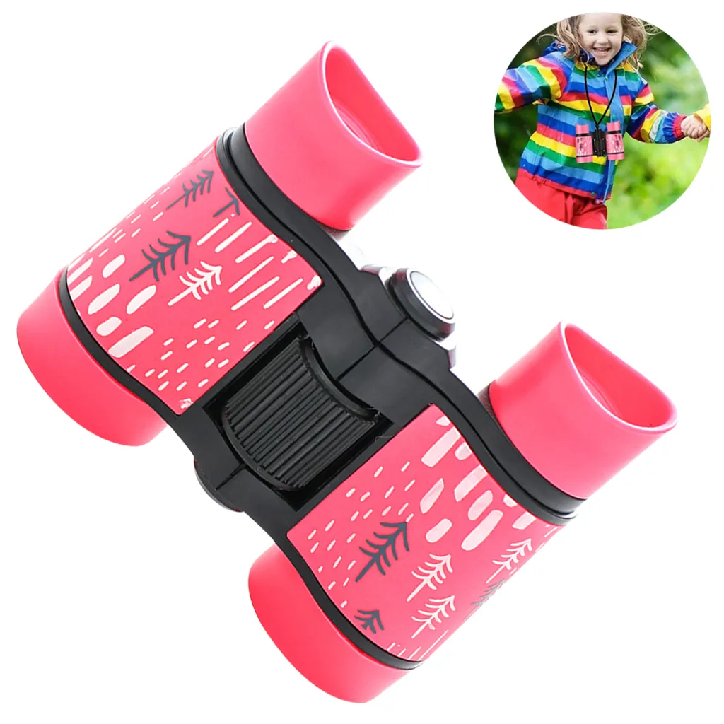 Mmgoqqt Fernglas Für Kinder, Ideales Geschenk Für 3–12 Jahre, Für Jungen Und Mädchen, Hochauflösende Optik, Stoßfest, Mini-Fernglas, Zusammenklappbar, Kleines Teleskop Für Vogelbeobachtung, Camping, Outdoor-Spielen ,Pink