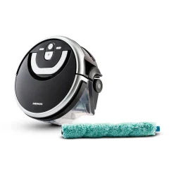 MEDION Wischroboter Mit Wassertank P10W (Modell 2021, Intelligente Navigation, Bodenreiniger Mit Walze Für Holzboden Hartboden Parkett, Getrennter Schmutzwassertank/Frischwassertank)