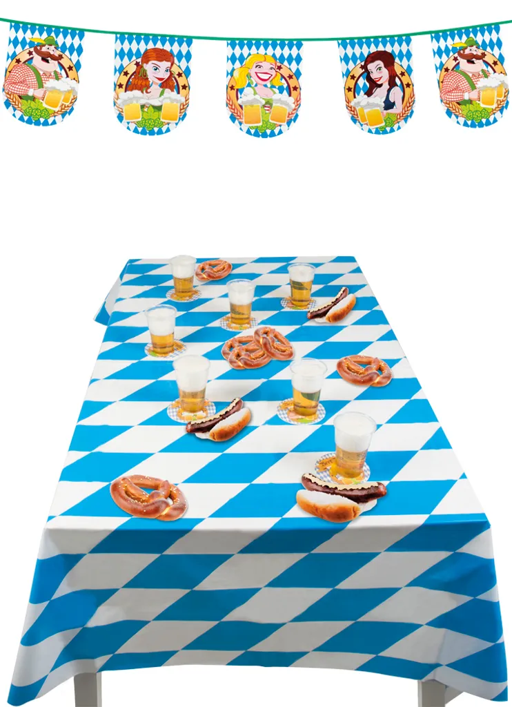 Boland Oktoberfest Tischdecke Bierfest Bayern 130 X 180 Cm - Bavaria Blau Weiß – Bild 3