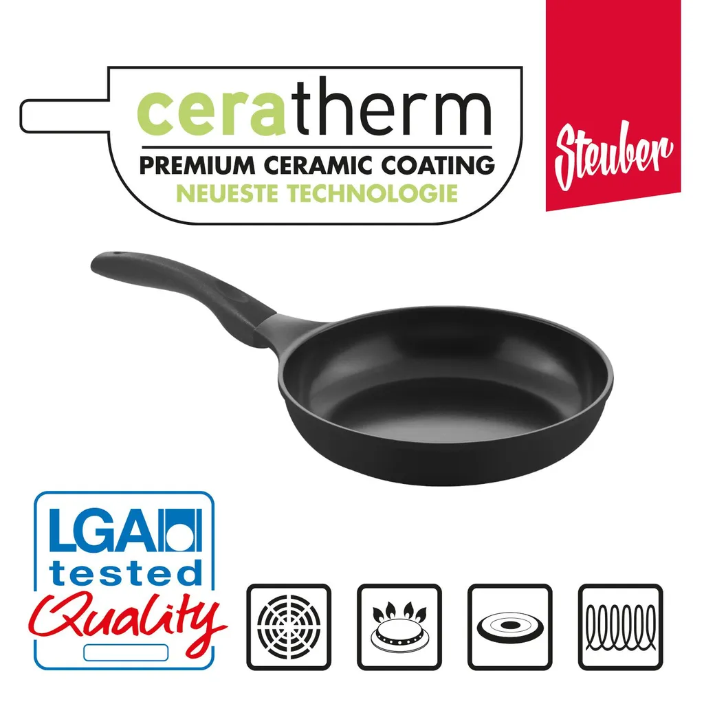Steuber Aluguss Bratpfanne Ø24 Cm, Ceratherm-Premium Beschichtung, Induktion – Bild 2